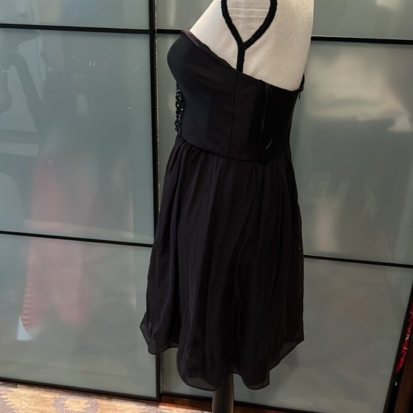 Tibi strapless embellished black chiffon dress sz 4 NWT - Picture 3 of 8